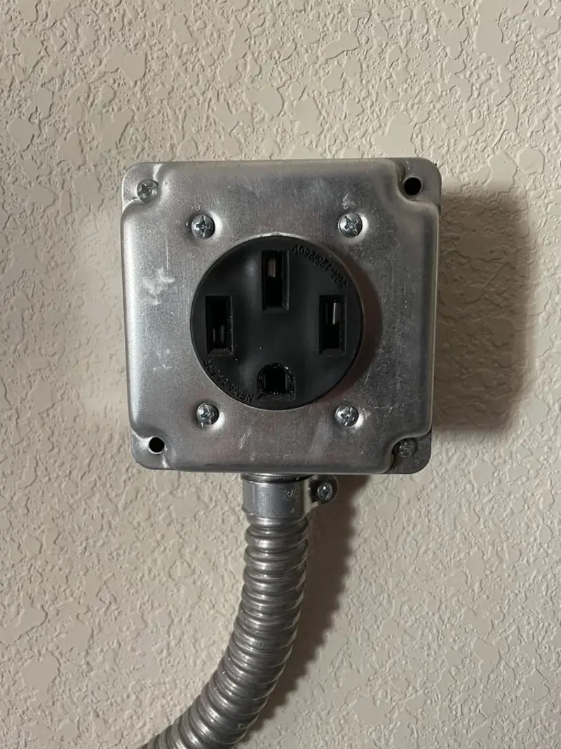 NEMA 14-50 outlet installed for Electrical Panel Upgrade in Willits